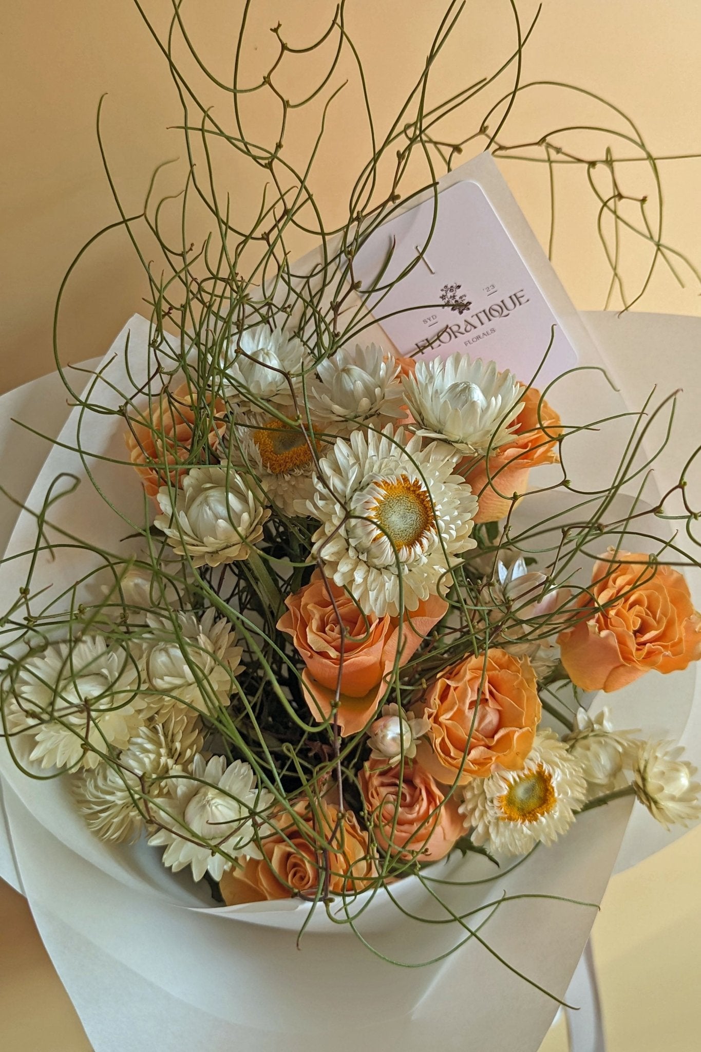 Cinnamon Posy Wrap - Bouquet - Floratique Florals