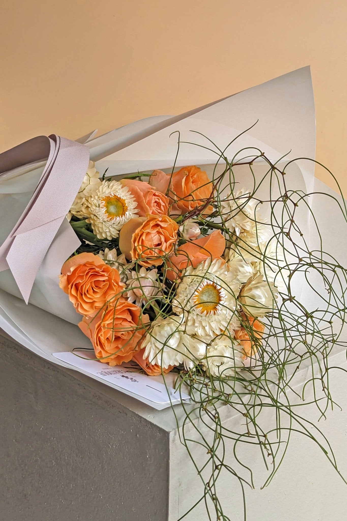 Cinnamon Posy Wrap - Bouquet - Floratique Florals